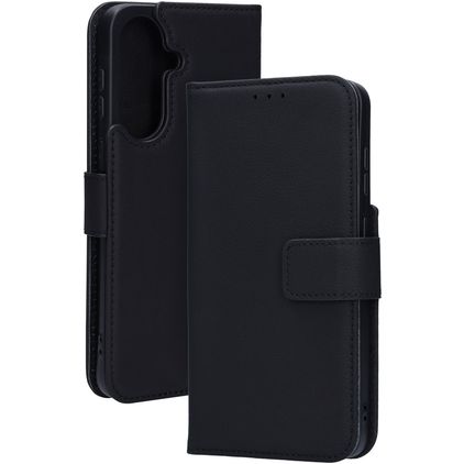 Mobiparts Wallet Samsung Galaxy A37 Hülle Echtes Leder Klapphülle Geldbörse - Schwarz
