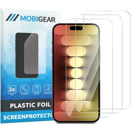 Mobigear iPhone 15 Pro Displayschutz Schutzfolie - Hüllenfreundlich (3er Pack)