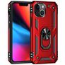 Mobigear Armor Ring iPhone 13 Hülle Hardcase Backcover Stoßfest mit Ringhalter - Rot