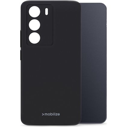 Mobilize Rubber Gelly Realme 14x Hülle Flexibles TPU Backcover - Schwarz