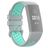 Mobigear Sport Plus Buckle Silikon Fitbit Charge 3 Armband Dornschließe - Grau / Türkis