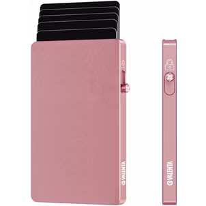 Valenta Cardprotector Aluminium Kartenetui - 5 Karten - MagSafe Kompatibel - Pink