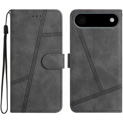 Mobigear Stitch iPhone Air Hülle Klapphülle Geldbörse - Grau