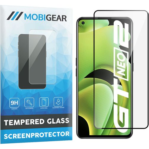 Mobigear Premium Realme GT Neo2 Panzerglas Gehärtetes Glas Displayschutz - Hüllenfreundlich - Schwarz