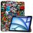 Mobigear Tri-Fold iPad Air 13 Zoll (2026) Hülle Klapphülle + Stifthalter - Graffiti