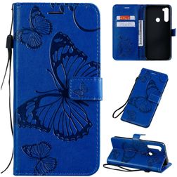Mobigear Butterfly Xiaomi Redmi Note 8T Hülle Klapphülle Geldbörse - Blau