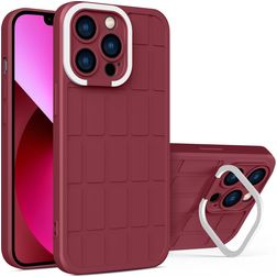 Mobigear Cube iPhone 14 Hülle Hardcase Backcover mit Ständer - Rot