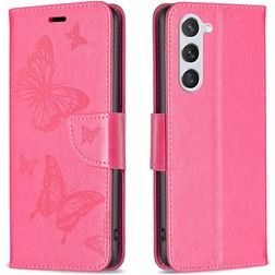 Mobigear Butterfly Samsung Galaxy S24 Hülle Klapphülle Geldbörse - Rot