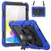 Mobigear SureGrip Xtreme iPad 11 (2025) Hülle Kunststoff,Silikon Backcover + Schulterträger + Ständer - Schwarz / Blau