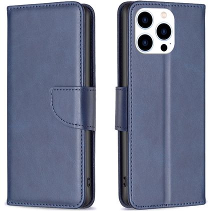 Mobigear Excellent iPhone 15 Pro Hülle Klapphülle Geldbörse - Blau