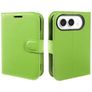 Mobigear Classic iPhone Duo Hülle Klapphülle Geldbörse - Grün