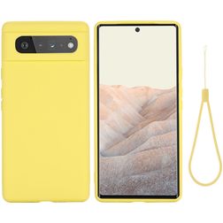 Mobigear Rubber Touch Google Pixel 6 Silikon Hülle Backcover - Gelb