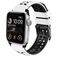 Mobigear Aero Armor Silikon Apple Watch Armband Dornschließe - 49/46/45/44 mm - Schwarz / Weiß