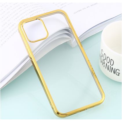 Mobigear Royal iPhone 12 Pro Max TPU (flexibel) Backcover - Transparent / Gold