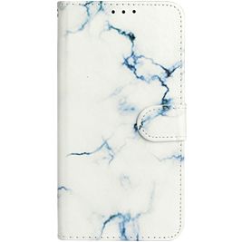 Mobigear Marble Huawei P Smart (2020) Hülle Klapphülle Geldbörse - White Marble