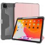 Mutural Tri-Fold Tough iPad Pro 12.9 Zoll (2021) Hülle Klapphülle + Stifthalter - Schwarz / Roségold