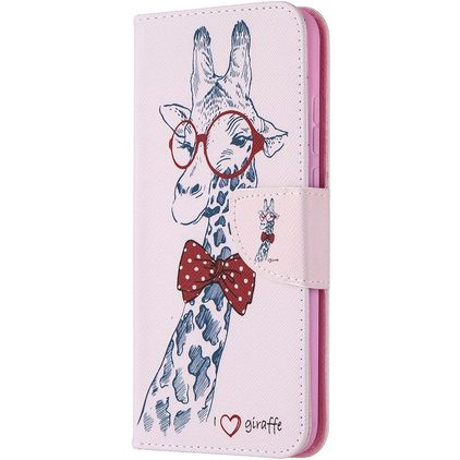 Mobigear Design HONOR 9X Lite Hülle Klapphülle Geldbörse - Giraffe