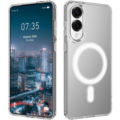 Mobigear Shockproof Durchsichtig Samsung Galaxy S25 Edge MagSafe Hülle Hardcase Backcover - Transparent