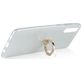 Mobigear Glitter Ring Samsung Galaxy A50 Hülle Flexibles TPU Backcover mit Ringhalter - Silber