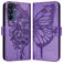 Mobigear Butterfly Samsung Galaxy A16 Klapphülle Portemonnaie - Lila