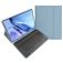 Mobigear Keys Samsung Galaxy Tab S9 FE Hülle QWERTY Bluetooth Tastatur Klapphülle + Stifthalter - Blau