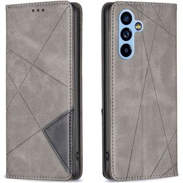 Mobigear Rhombus Slim Samsung Galaxy A54 Hülle Klapphülle - Grau