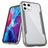 Mobigear Metal Tough iPhone 12 Pro Max Hülle Hardcase Backcover Stoßfest - Transparent / Grau