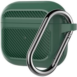 Mobigear Carbon Apple AirPods 3 Hülle Flexibles Silikon - Grün