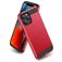 Mobigear Brushed Armor iPhone 12 Pro Max Hülle Hardcase Backcover Stoßfest - Rot