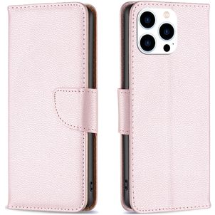 Mobigear Excellent iPhone 16 Pro Max Hülle Klapphülle Geldbörse - Roségold