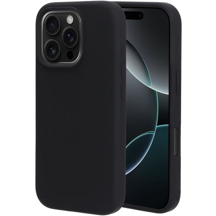 Mobiparts iPhone 16 Pro Silikon Hülle Backcover - Schwarz