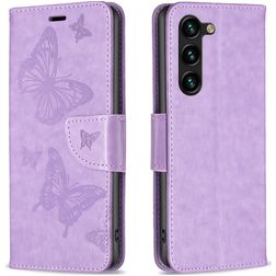 Mobigear Butterfly Samsung Galaxy S24 Plus Hülle Klapphülle Geldbörse - Lila