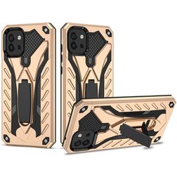 Mobigear Armor Stand Samsung Galaxy A03 Hülle Hardcase Backcover Stoßfest mit Ständer - Gold