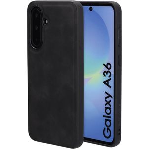 Mobiparts Classic Samsung Galaxy A36 MagSafe Hülle TPU,Kunstleder Backcover - Graphite Black