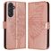 Mobigear Butterfly Samsung Galaxy M55 Klapphülle Portemonnaie - Roségold