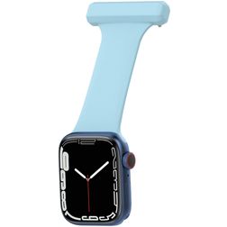 Mobigear Clip Schwesternuhr Apple Watch Armband Pin-Verschluss - 49/46/45/44 mm - Babyblau
