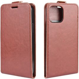 Mobigear iPhone 12 Pro Hülle Flipcase - Braun