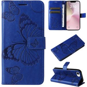 Mobigear Butterfly iPhone 17e Hülle Klapphülle Geldbörse - Blau