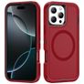 Mobigear Rugged Mag iPhone 16 Pro MagSafe Hülle Hardcase Backcover Stoßfest - Rot