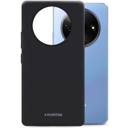 Mobilize Rubber Gelly Xiaomi Redmi A3 Hülle Flexibles TPU Backcover - Matt Black