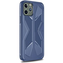 Mobigear Armor iPhone 12 Pro Max Hülle Flexibles TPU Backcover Stoßfest - Blau