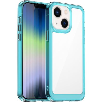 Mobigear Crystal iPhone 14 Plus Hülle Hardcase Backcover - Transparent / Türkis