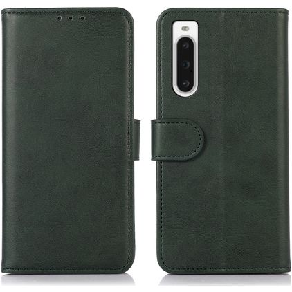Mobigear Wallet Sony Xperia 10 V Hülle Klapphülle Geldbörse - Grün