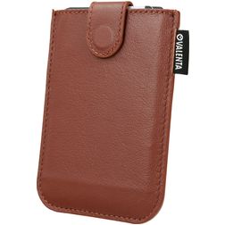 Valenta Card Pocket Slide Echtleder Kartenetui - 5 Karten - Braun