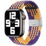 Mobigear Braided Nylon Apple Watch Armband Klappschließe - 49/46/45/44 mm - Orange / Lila