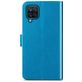 Mobigear Clover Samsung Galaxy A12 Hülle Klapphülle Geldbörse - Blau