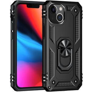 Mobigear Armor Ring iPhone 13 Hardcase Backcover Shockproof mit Ringhalter - Schwarz