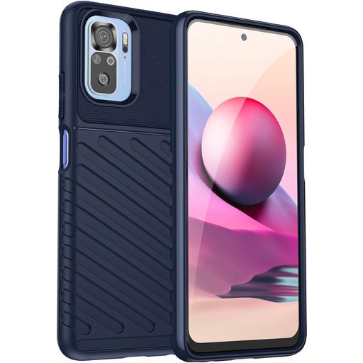 Mobigear Groove POCO M5s Hülle Flexibles TPU Backcover - Blau