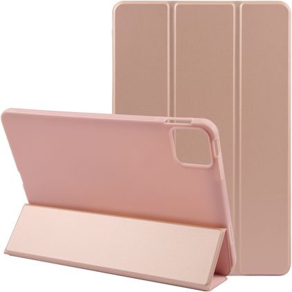 Mobigear Tri-Fold Gel iPad Air 11 Zoll (2024) Hülle TPU,Kunstleder Klapphülle - Roségold