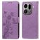 Mobigear Flowers OPPO Find X9 Pro Hülle Klapphülle Geldbörse - Lila